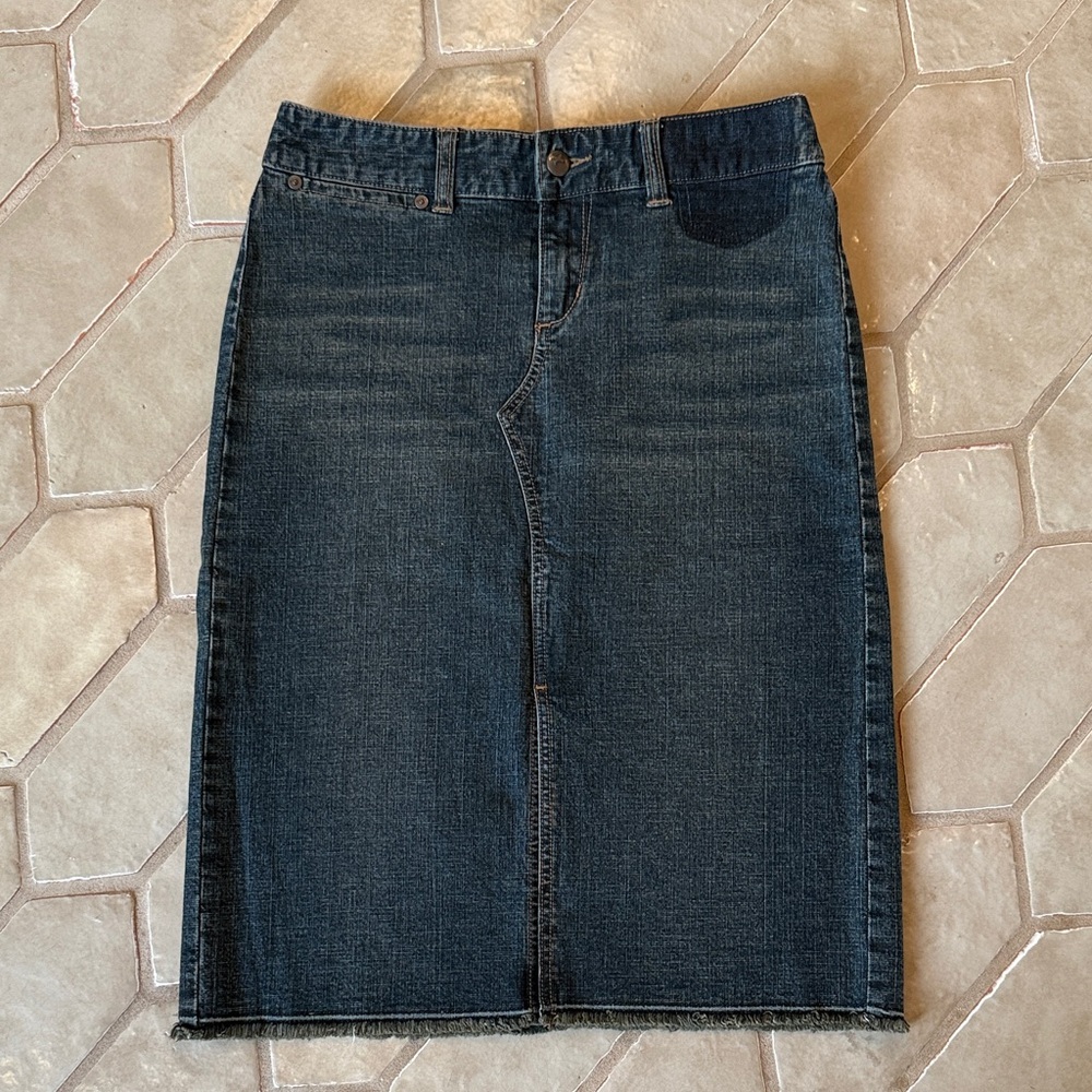 Dark Denim Pencil Skirt